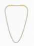 Gold Baguette Tennis Necklace with Gold Accents