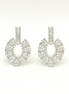 Silver Teardrop Cluster Circle Earrings – MODA Accessories