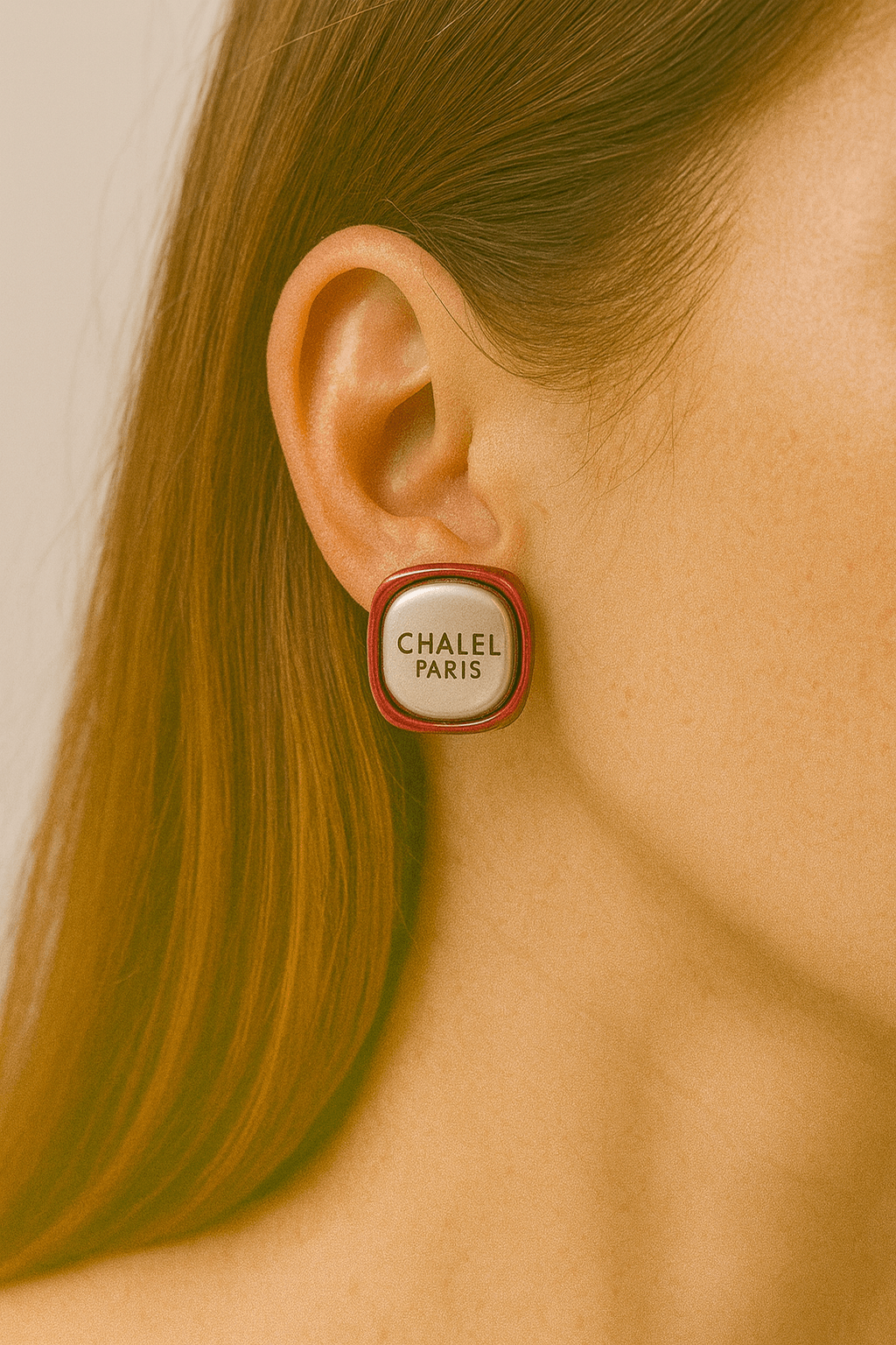Vintage-Inspired “CHALEL PARIS” Stud Earrings - MODA ACCESSORIES