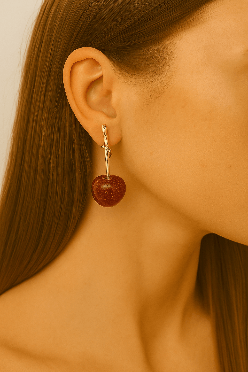 Sparkling Cherry Glass Earrings - MODA ACCESSORIES