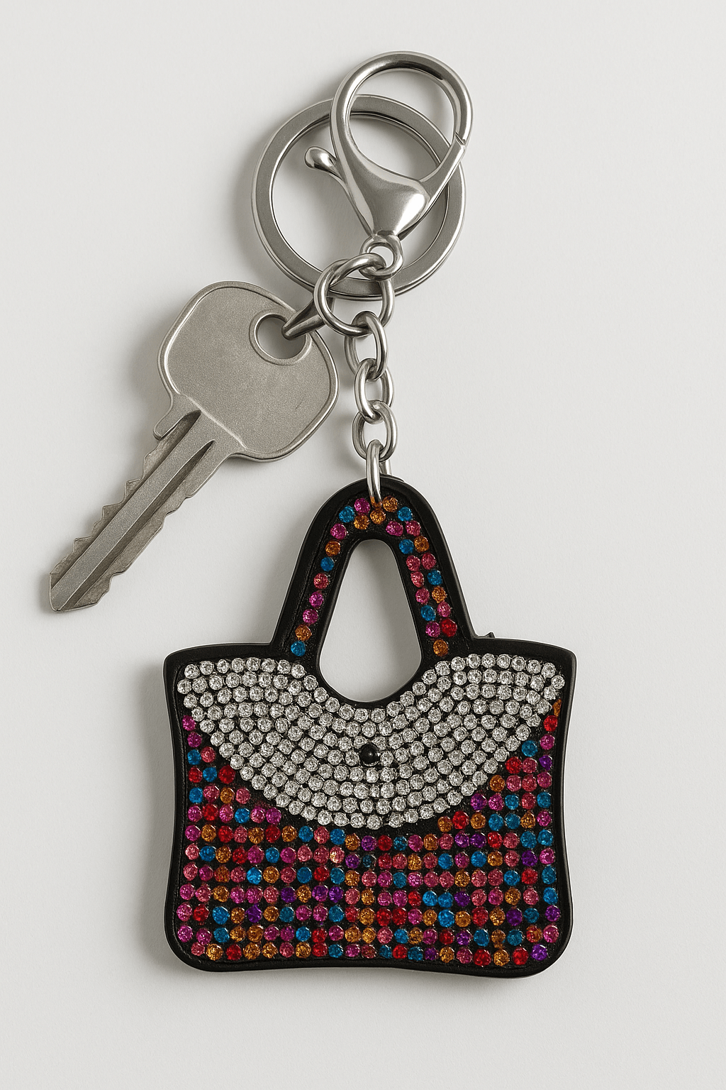 Crystal Rhinestone Handbag Keychain – Colorful Sparkling Purse Charm - MODA ACCESSORIES