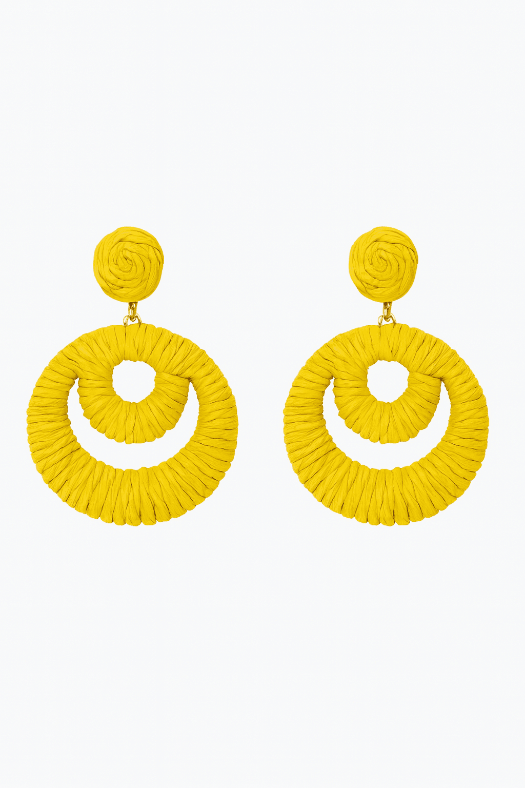 Double Hoop Raffia Statement Earrings – Handmade Boho Vibes - MODA ACCESSORIES