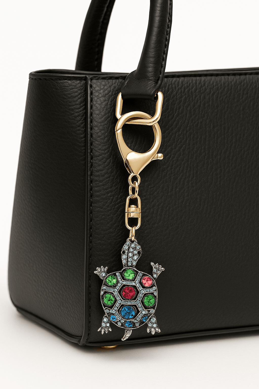 Colorful Crystal Turtle Keychain – Sparkling Rhinestone Bag Charm - MODA ACCESSORIES