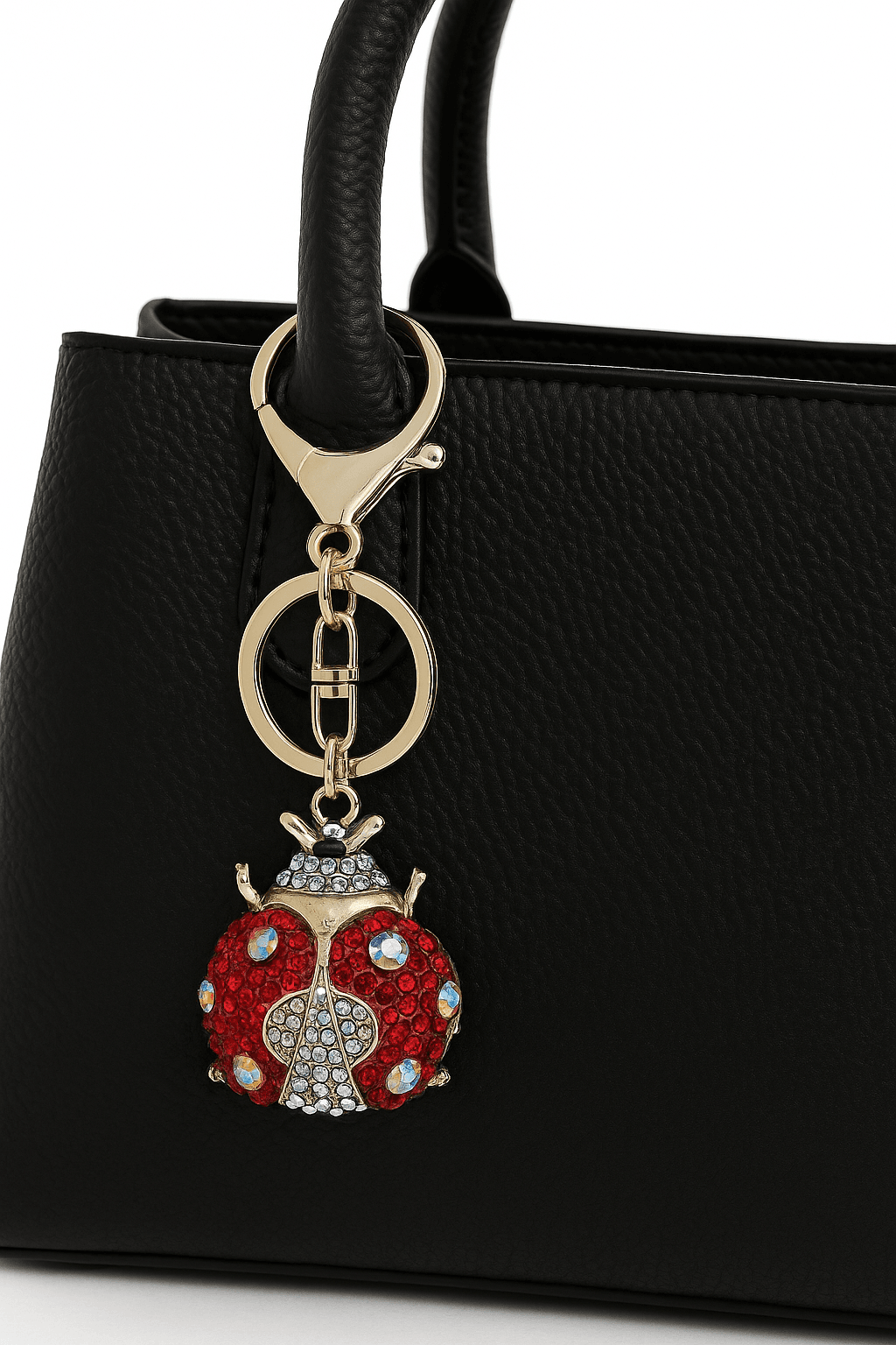 Red Crystal Ladybug Keychain β Sparkling Rhinestone Bag Charm - MODA ACCESSORIES