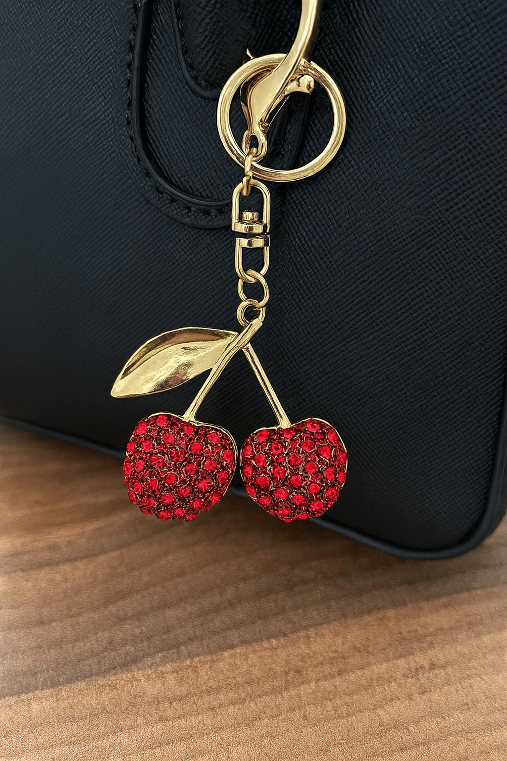 Red Crystal Cherry Keychain – Stylish and Sparkling Design - MODA ACCESSORIES