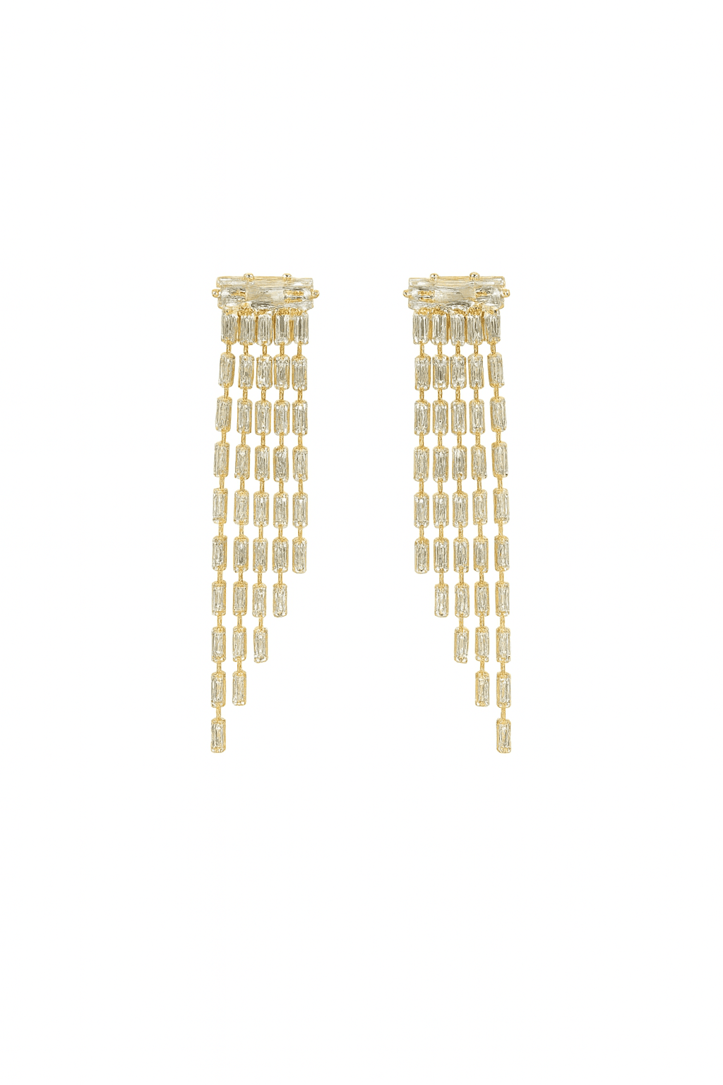 Gold Fringe Statement Earrings - MODA ACCESSORIES