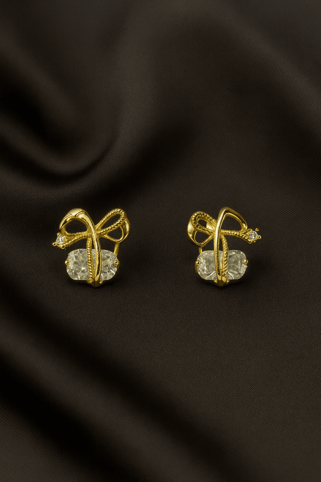 Gold Bow Knot Earrings - MODA ACCESSORIES