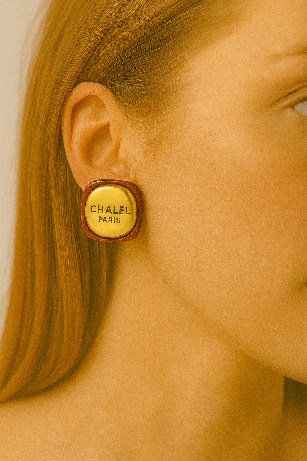 Vintage-Inspired “CHALEL PARIS” Stud Earrings - MODA ACCESSORIES