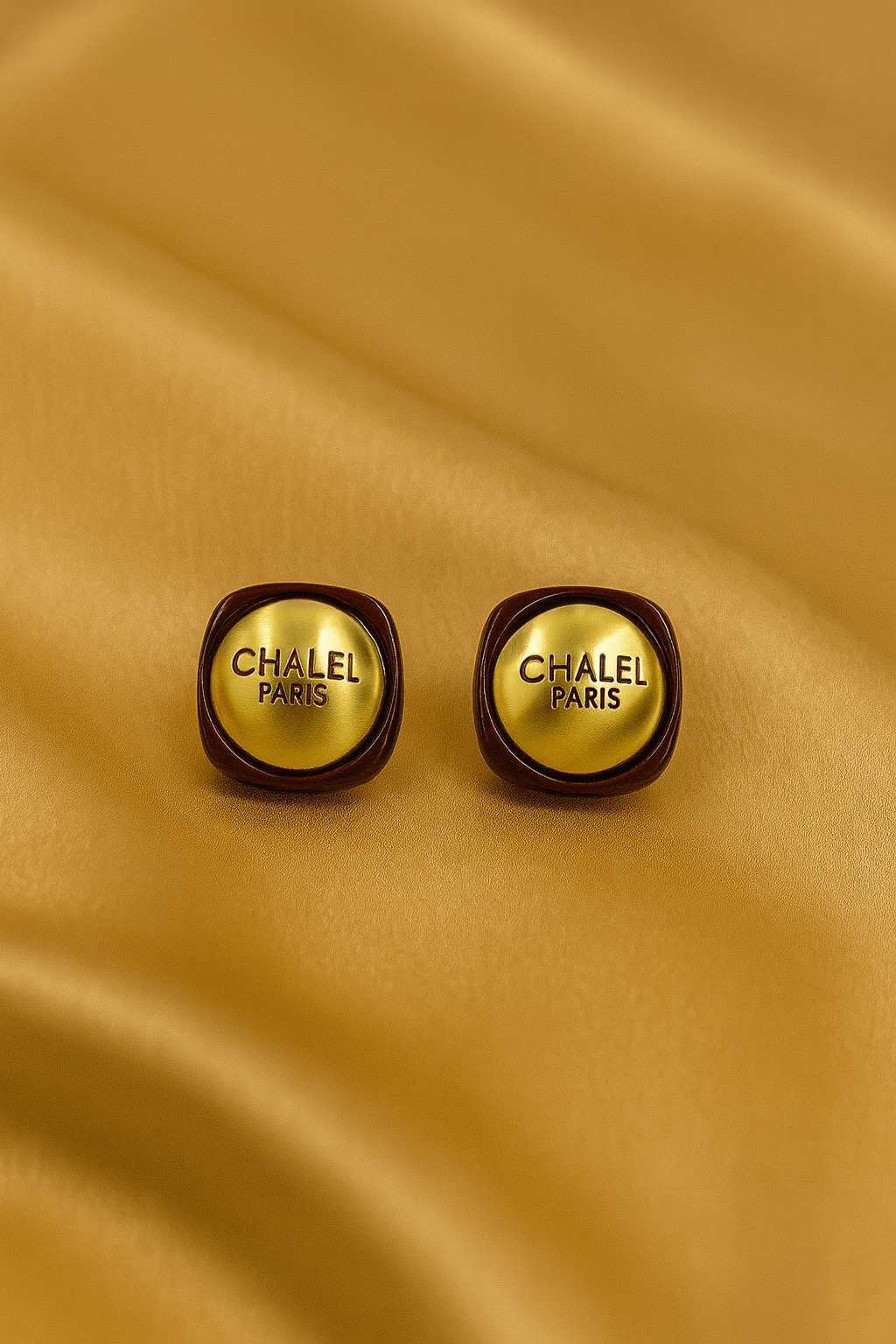 Vintage-Inspired “CHALEL PARIS” Stud Earrings - MODA ACCESSORIES
