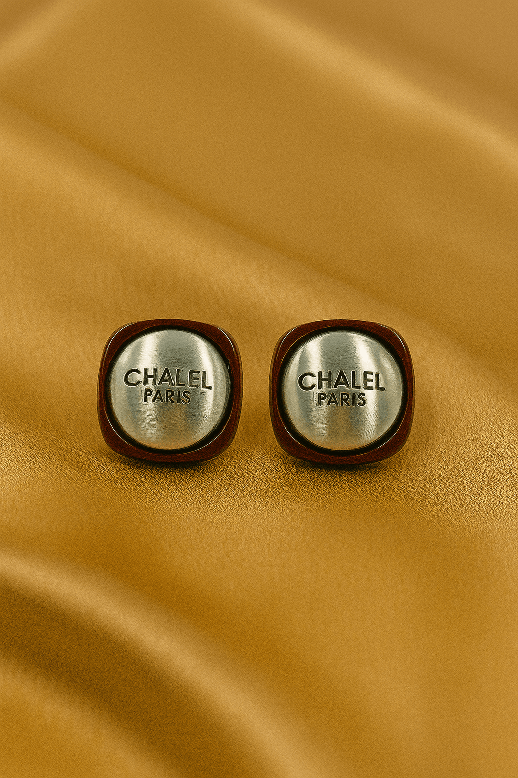 Vintage-Inspired “CHALEL PARIS” Stud Earrings - MODA ACCESSORIES