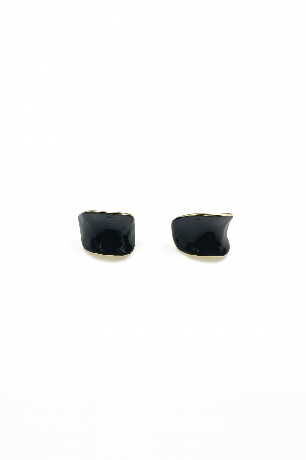 Elegant Abstract Metal Stud Earrings – Modern Minimalist Design