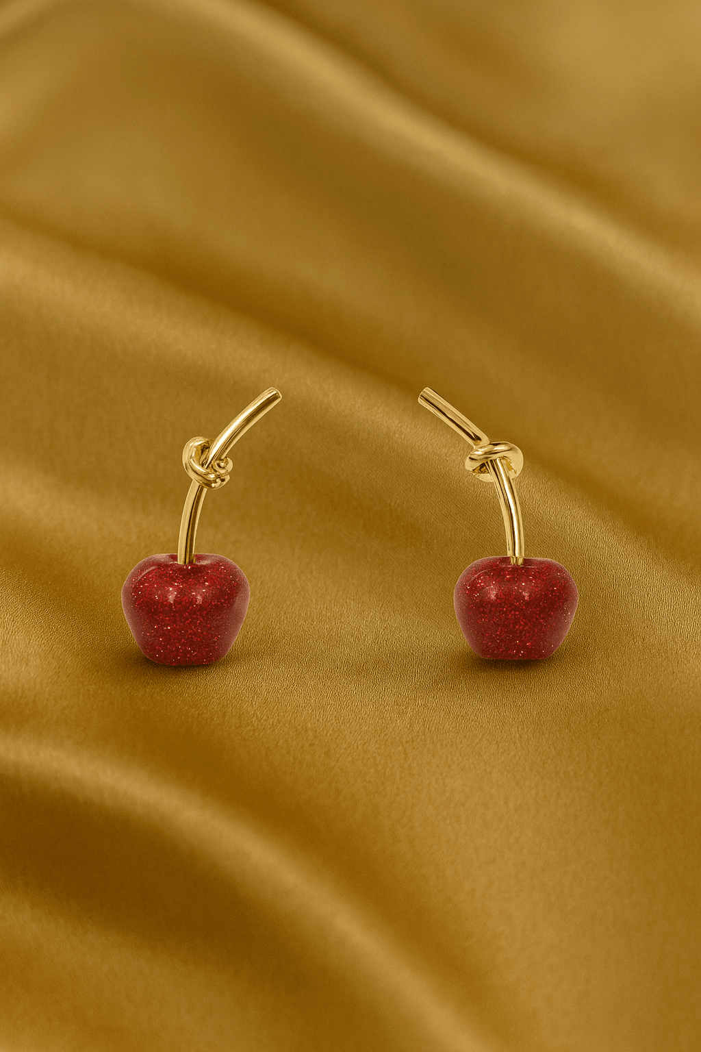 Sparkling Cherry Glass Earrings - MODA ACCESSORIES