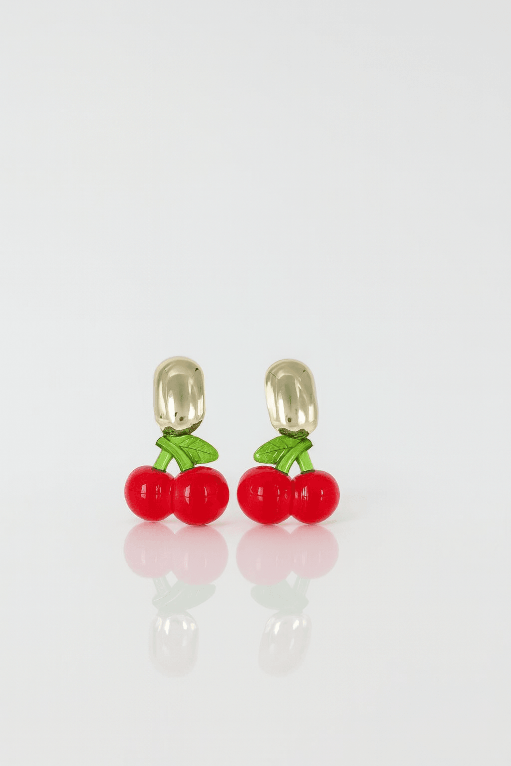 Glossy Cherry Stud Earrings - MODA ACCESSORIES