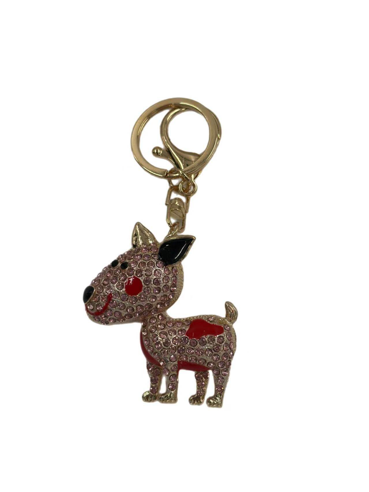Crystal Dog Keychain – Cute Rhinestone Puppy Charm - MODA ACCESSORIES
