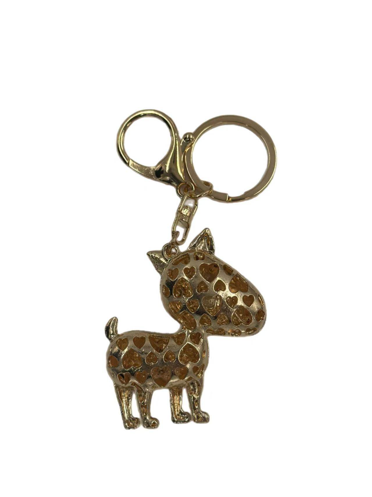 Crystal Dog Keychain – Cute Rhinestone Puppy Charm - MODA ACCESSORIES