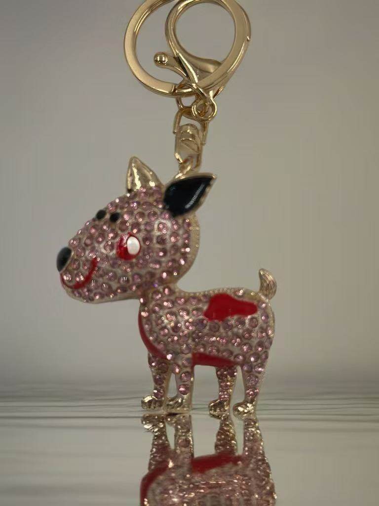 Crystal Dog Keychain – Cute Rhinestone Puppy Charm - MODA ACCESSORIES