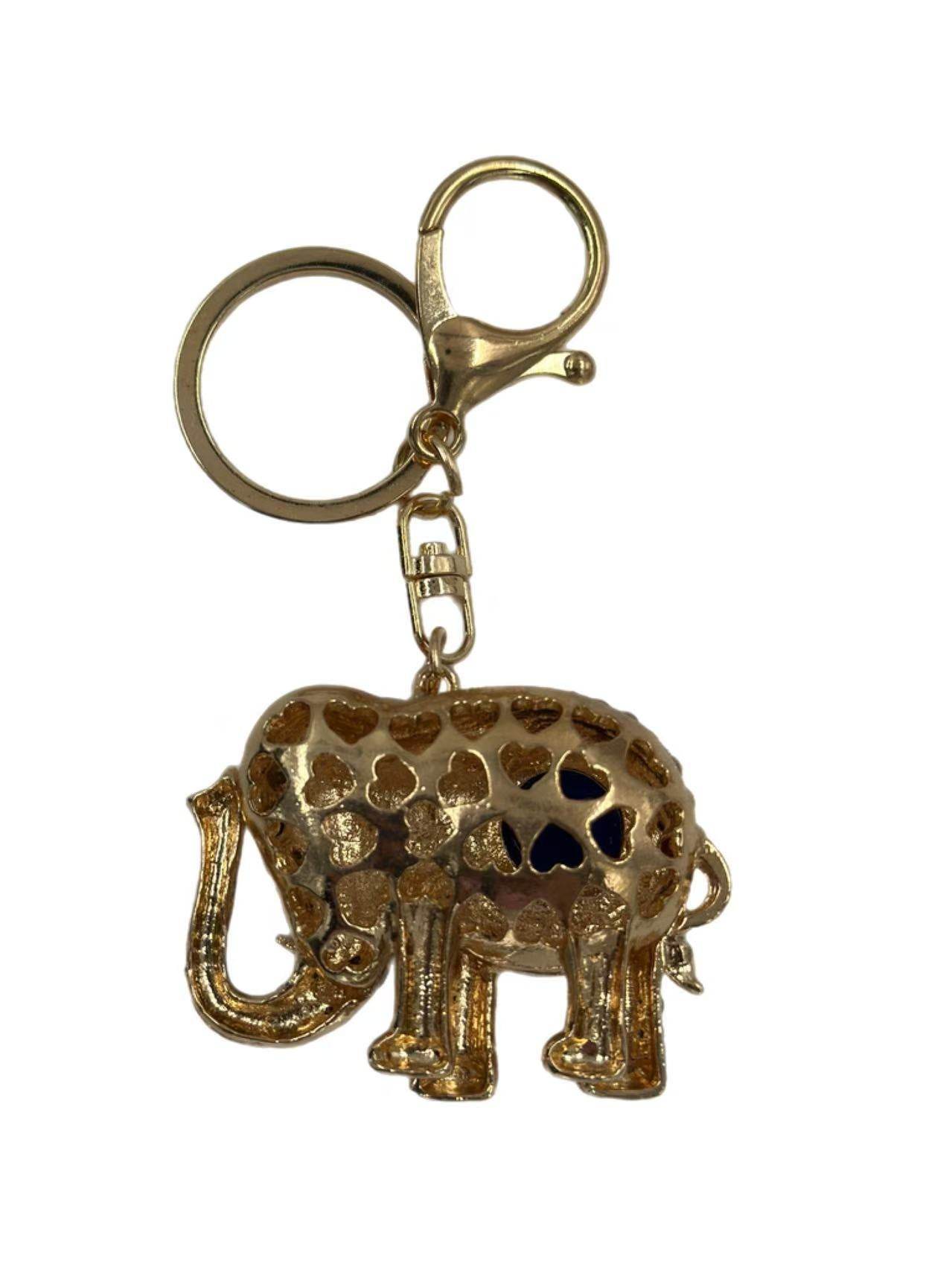 Crystal Elephant Evil Eye Keychain – Lucky Charm & Protection Amulet - MODA ACCESSORIES