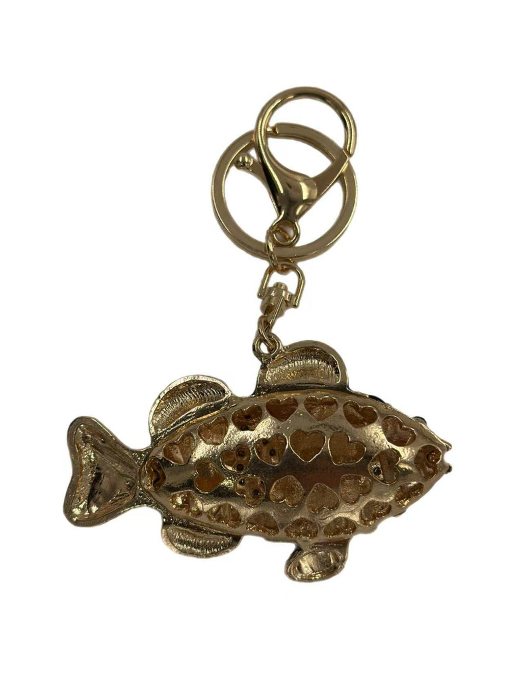 Gold-Tone Crystal Clownfish Keychain - MODA ACCESSORIES