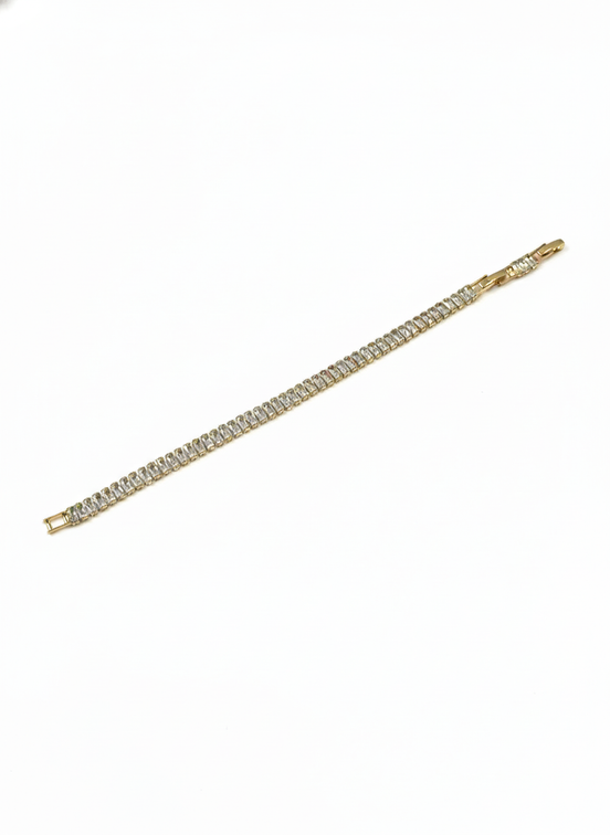 Gold Cubic Zirconia Tennis Bracelet – MODA Accessories