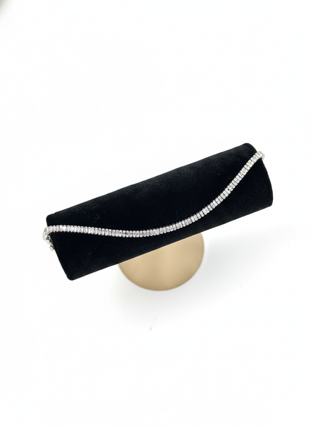 Silver Baguette-Cut Cubic Zirconia Tennis Bracelet – MODA Accessories