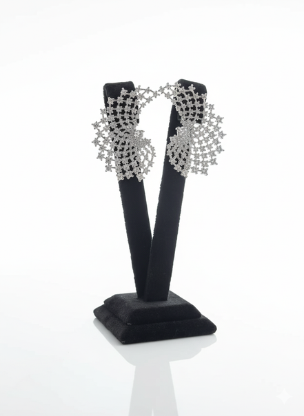 Silver Radiant Spiral Crystal Earrings – MODA Accessories