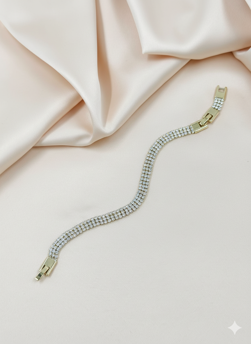 Gold Cubic Zirconia Bracelet