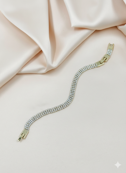 Gold Cubic Zirconia Bracelet