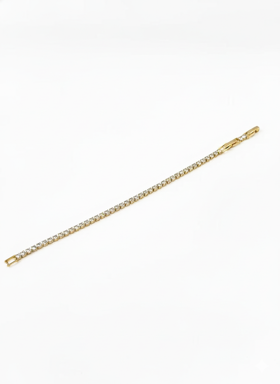 Gold Classic Cubic Zirconia Tennis Bracelet – MODA Accessories