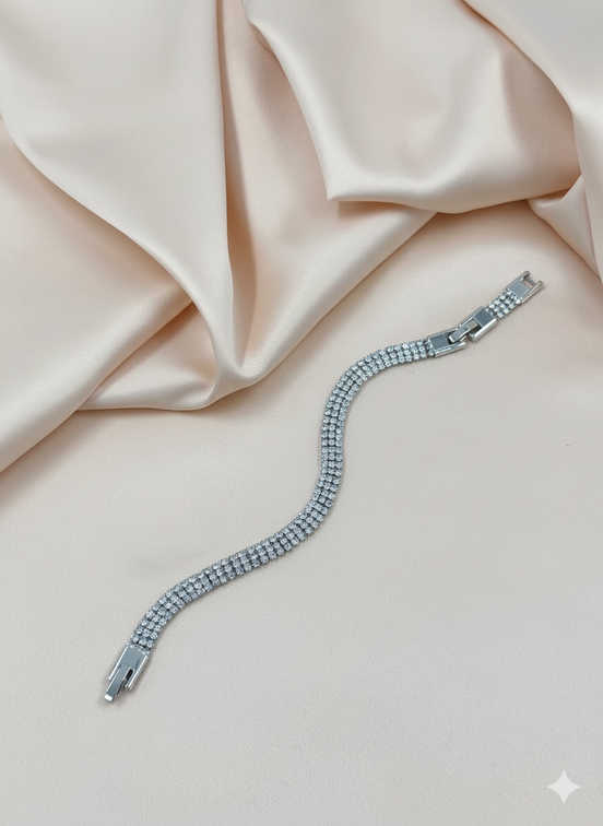 Gümüş Kübik Zirkonya Bileklik – MODA Aksesuarları