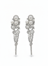 Silver Pearl & Crystal Long Drop Earrings – MODA Accessories