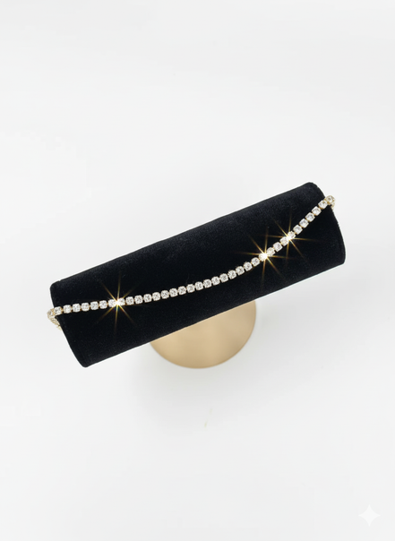 Altın Klasik Kübik Zirkonya Tenis Bilekliği – MODA Aksesuarları