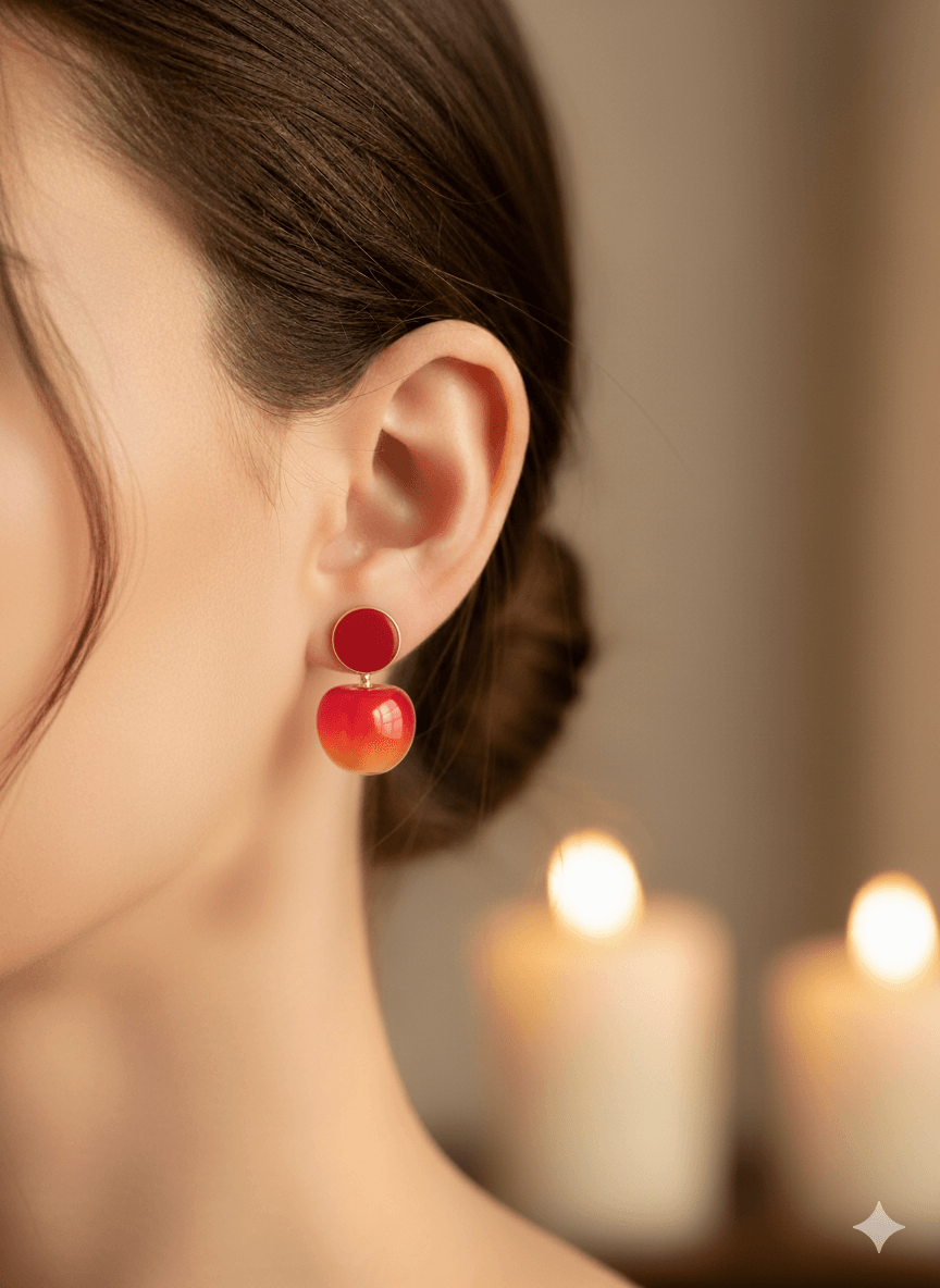 Sunset Ombre Cherry Stud Earrings - MODA ACCESSORIES