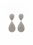Silver Teardrop Pave Crystal Statement Earrings – MODA Accessories