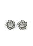 Black & Silver Flower Stud Earrings – MODA Accessories