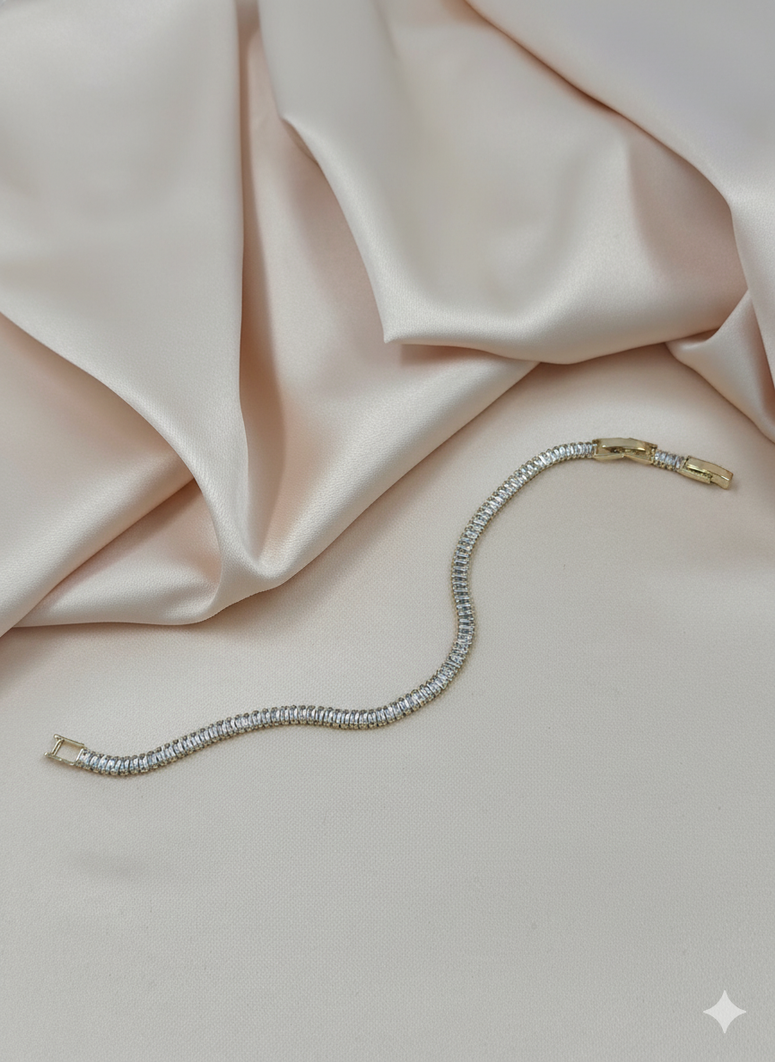 Altın Kübik Zirkonya Tenis Bilekliği – MODA Aksesuarları