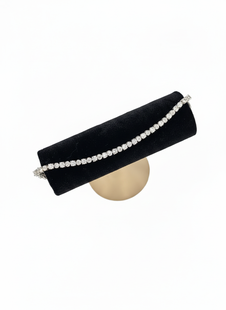 Silver Round Cut Cubic Zirconia Tennis Bracelet – MODA Accessories