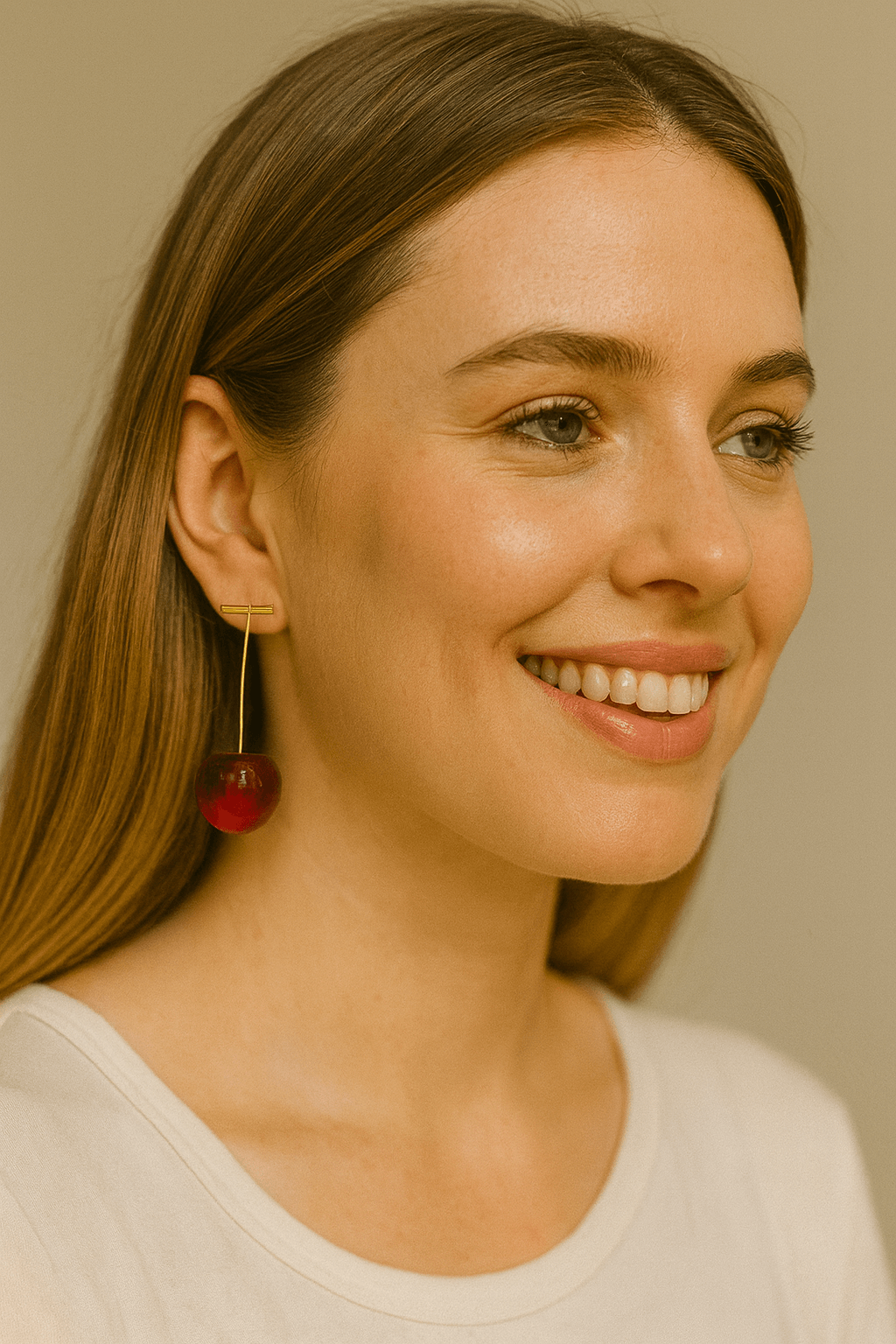 Cherry Pop Minimalist Drop Earrings - MODA ACCESSORIES