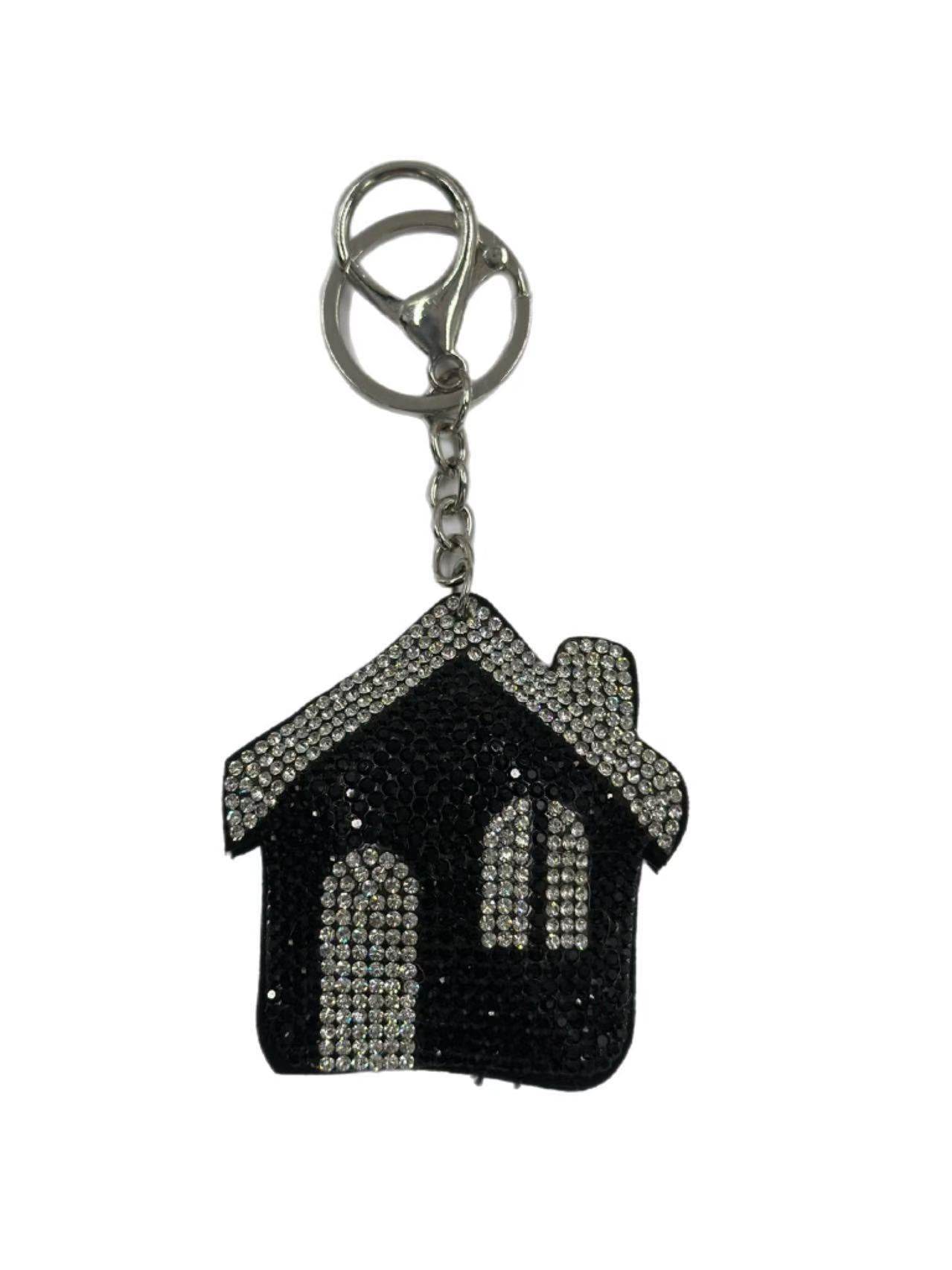 Crystal House Keychain – Sparkling Rhinestone Home Charm - MODA ACCESSORIES