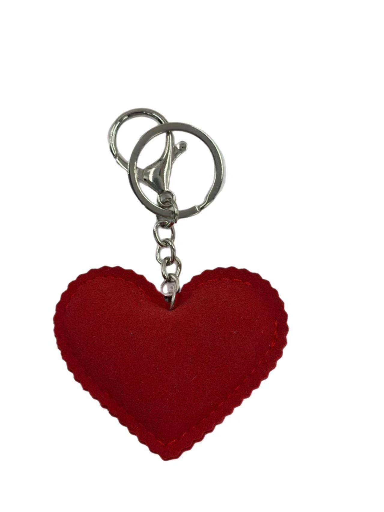 Sparkling Red Heart Rhinestone Keychain - MODA ACCESSORIES