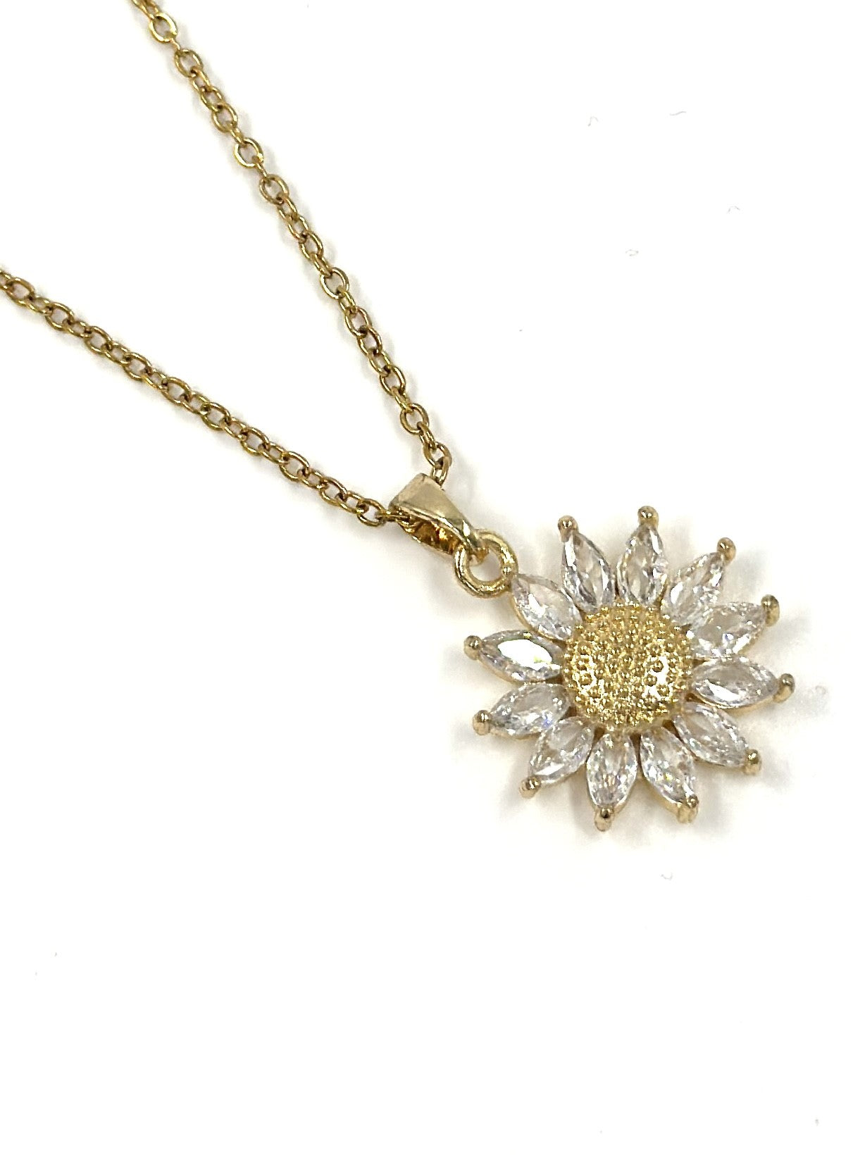 Ayçiçeği Kristal Kolye – MODA Aksesuarları