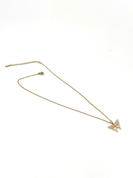 Kelebek Kristal Kolye – MODA Aksesuarları