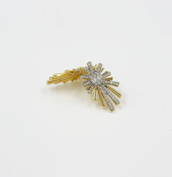 Gold Sunburst Diamond Stud Earrings – MODA Accessories