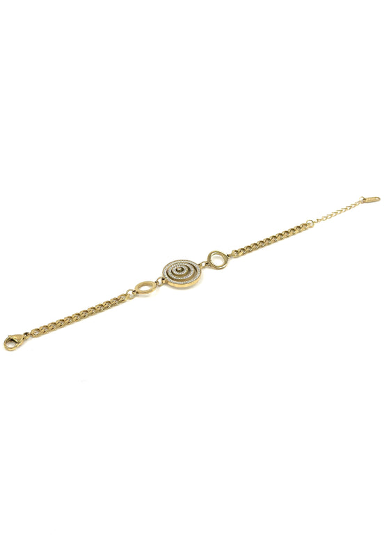 Gold Spiral Eye Bracelet – Stainless Steel | MODA Accessories