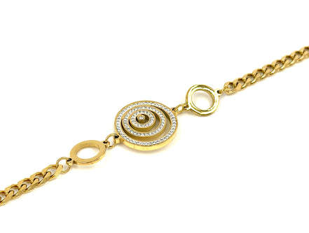 Gold Spiral Eye Bracelet – Stainless Steel | MODA Accessories