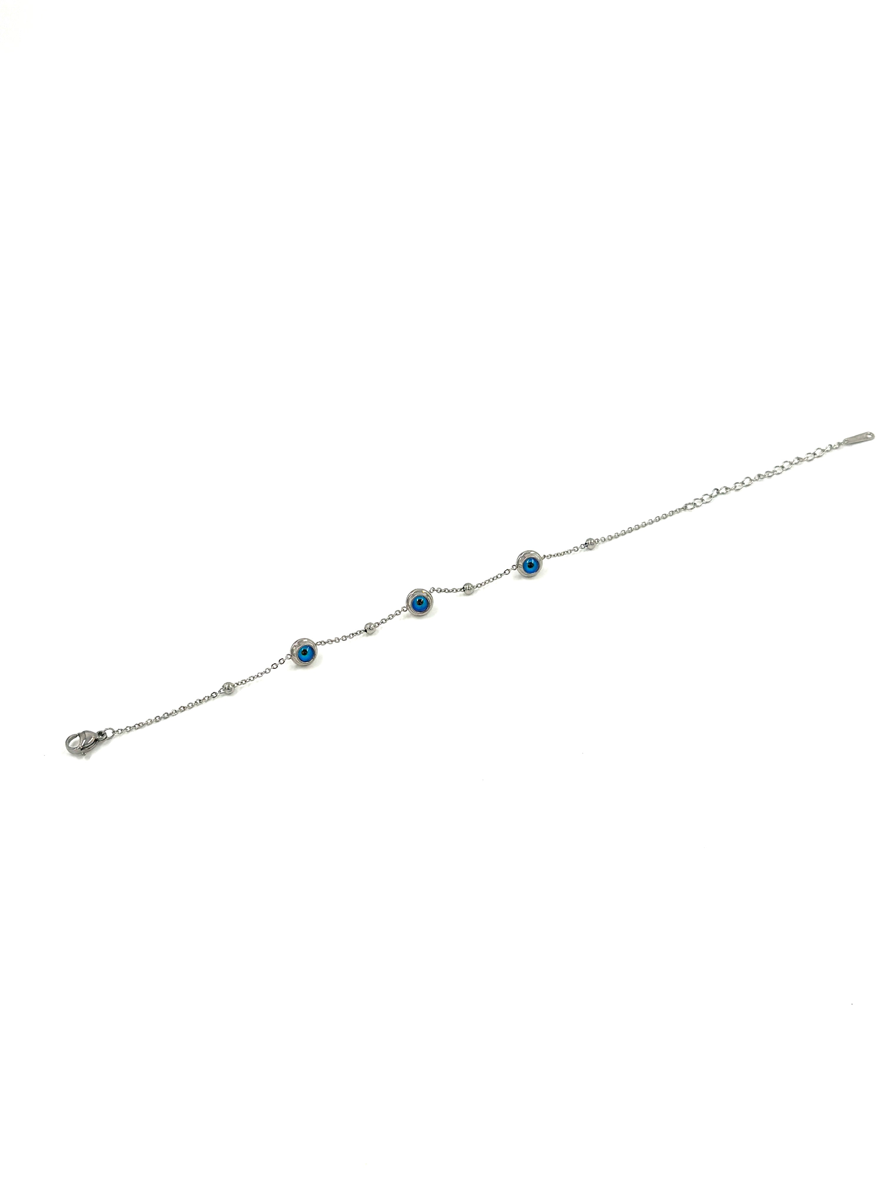 Gümüş Çoklu Nazarlık Bileklik - Paslanmaz Çelik | MODA Aksesuarları 