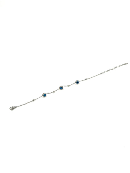 Gümüş Çoklu Nazarlık Bileklik - Paslanmaz Çelik | MODA Aksesuarları 