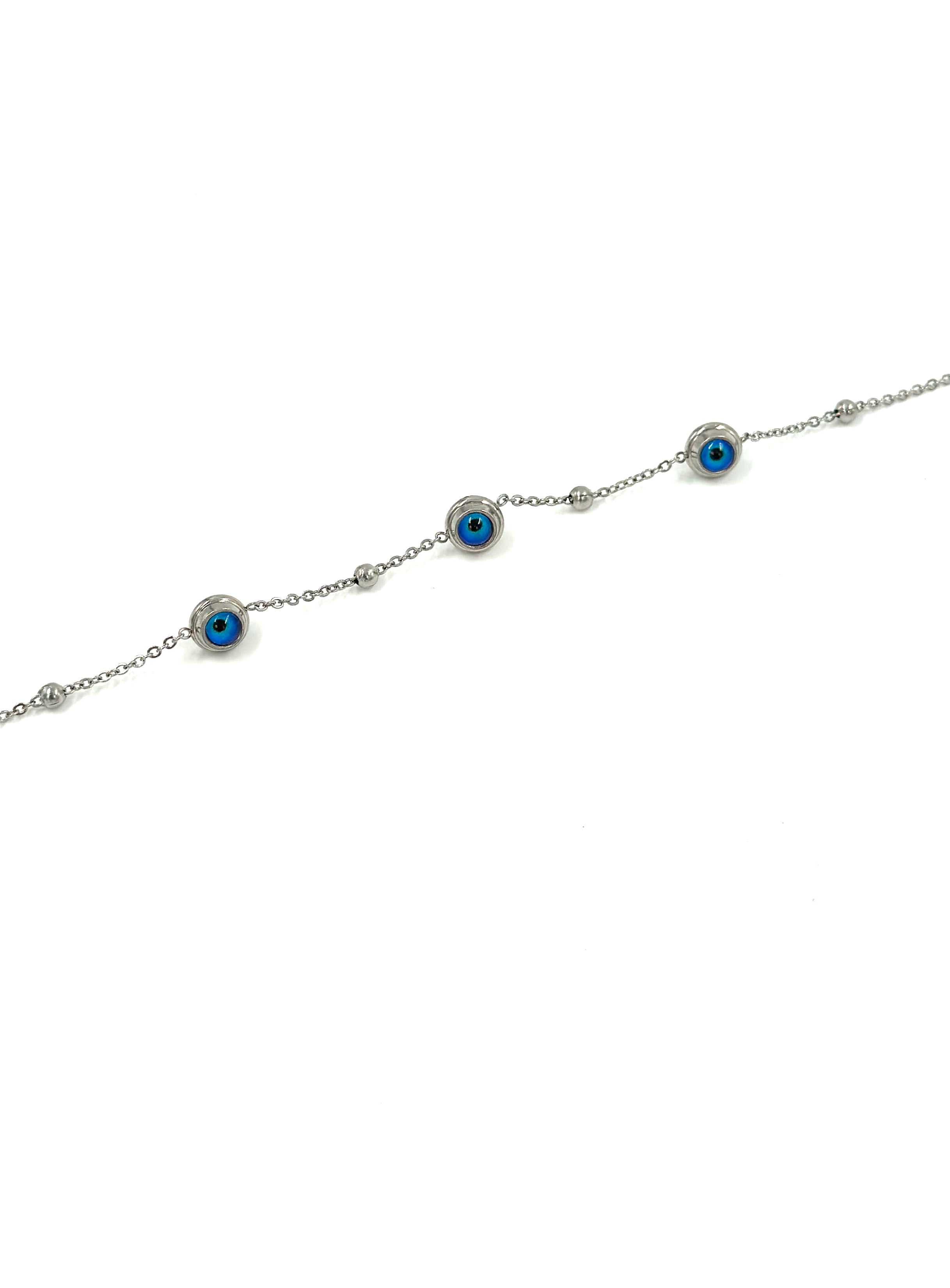 Gümüş Çoklu Nazarlık Bileklik - Paslanmaz Çelik | MODA Aksesuarları 