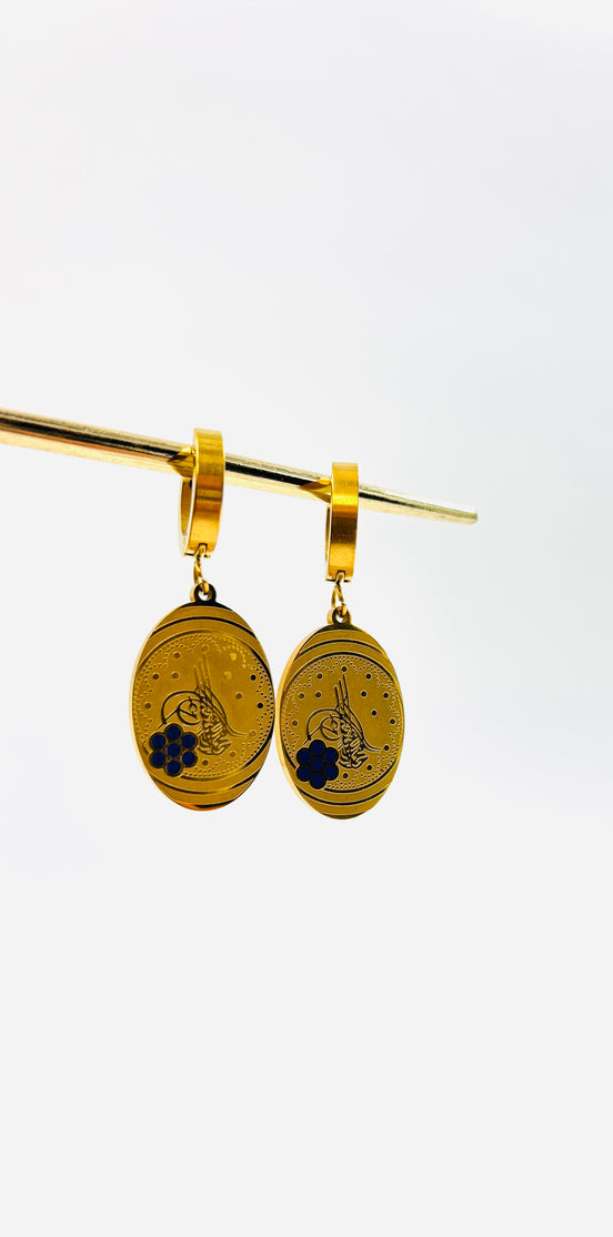 Gold Ottoman Coin Drop Earrings – Stainless Steel | MODA Accessories