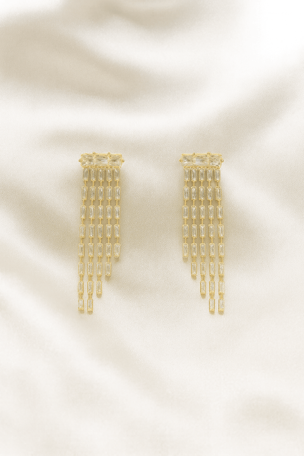 Gold Fringe Statement Earrings - MODA ACCESSORIES