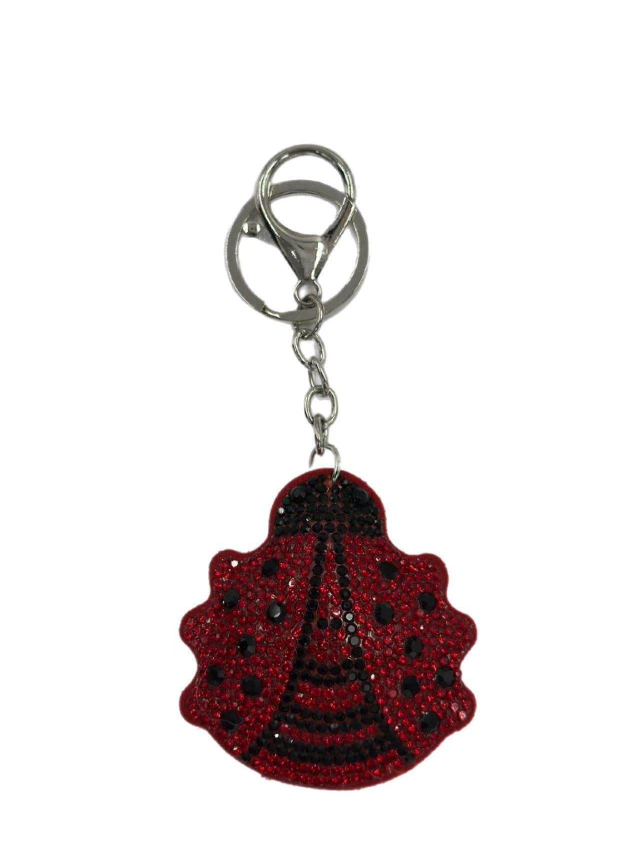 Crystal Ladybug Keychain – Sparkling Red Rhinestone Bag Charm & Key Ring - MODA ACCESSORIES